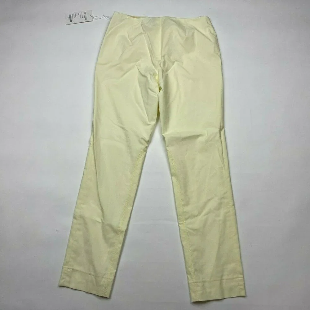 Worth Equestrian Pants Zip Closure Lined Flat Front Yellow Trousers Women 4 NWT‎